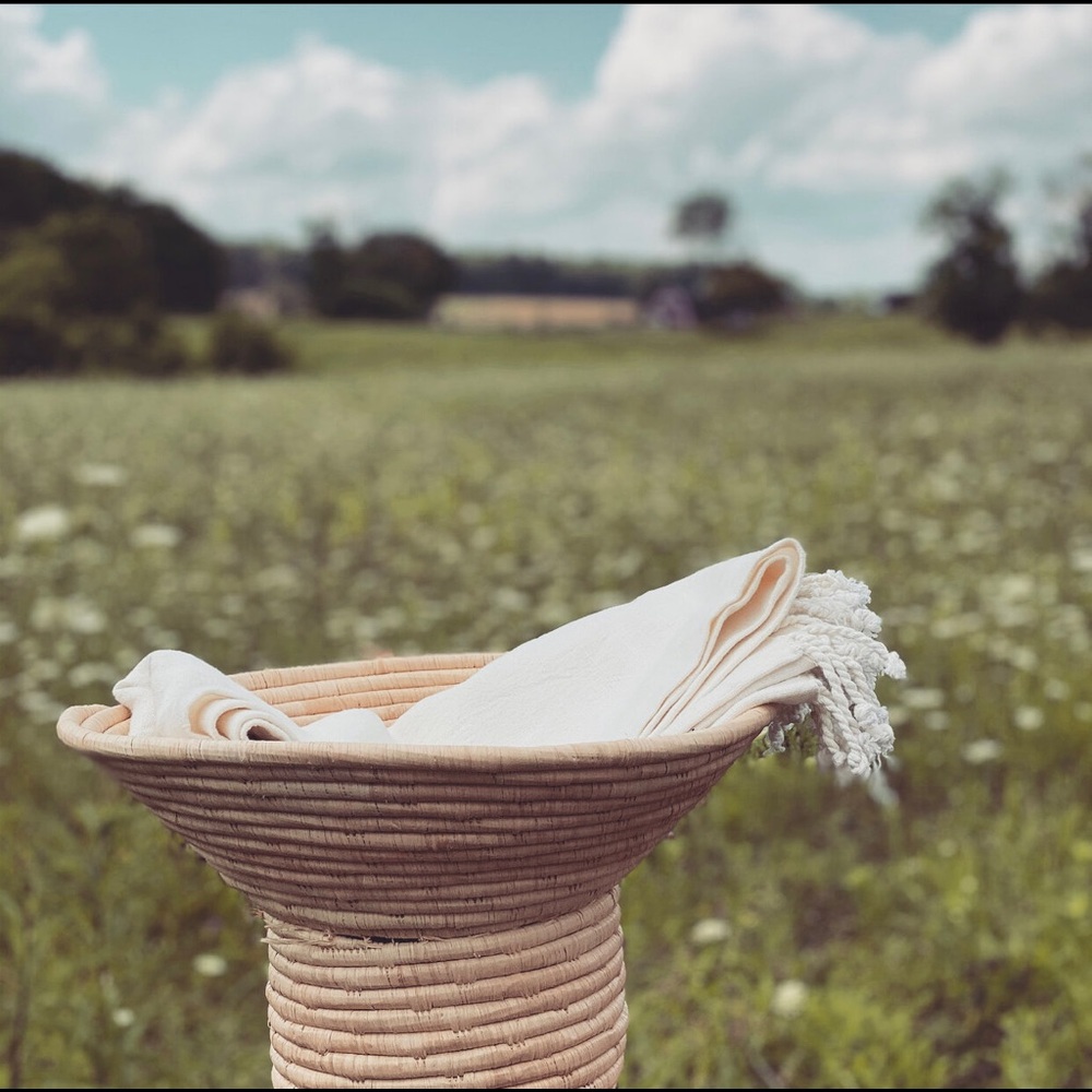 Handwoven Pedestal Bowl